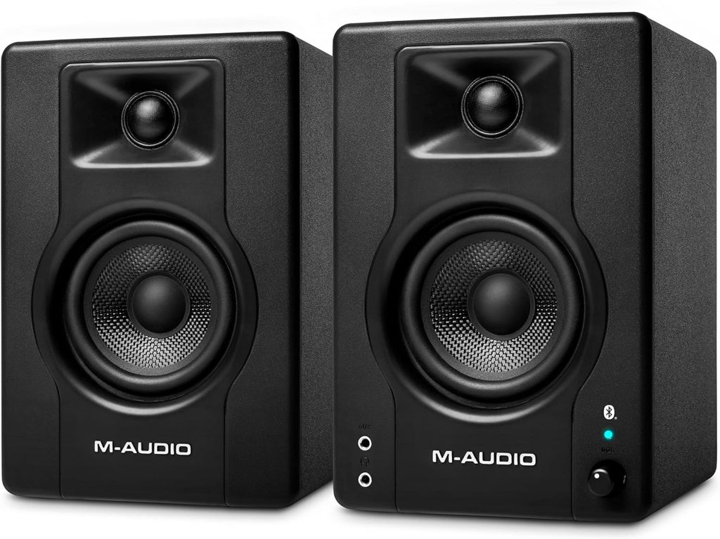 M-Audio BX3BT 3.5 Studio Monitors  PC Speakers with Bluetooth for Recording and Multimedia with Music Production Software, 120W, Pair, black
