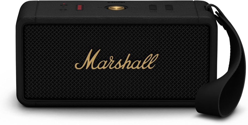 Marshall Middleton Portable Bluetooth Speaker,Black and Brass