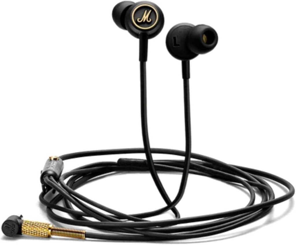 Marshall Mode EQ Wired in-Ear Headphones - Black and Brass