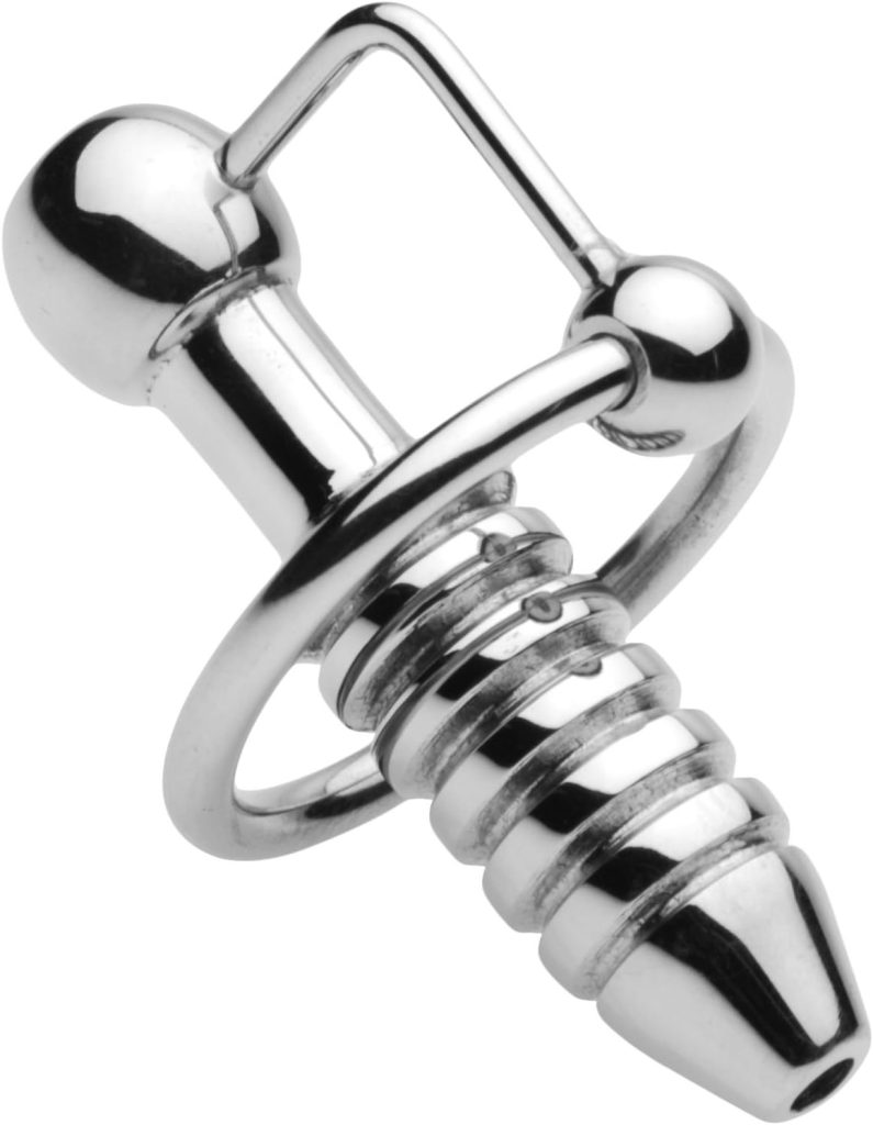 Master Series Ribbed Urethral Sound with Hollow Core, X-Large