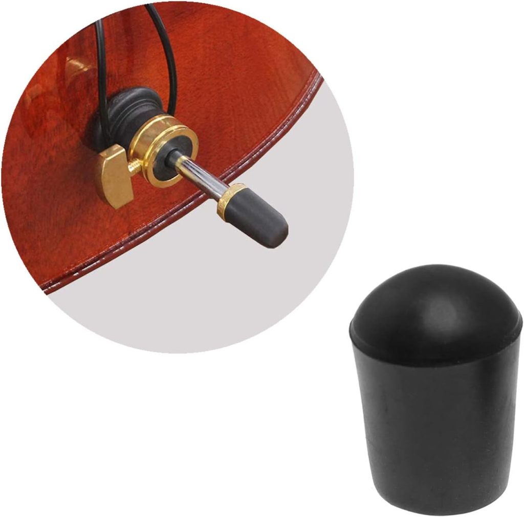 Maxmoral 2PCS Cello Endpin Stopper, Rubber Cello Endpin, Prevent Cello/Double Bass Movement and Slipping, Rubber Cello Endpin Tip