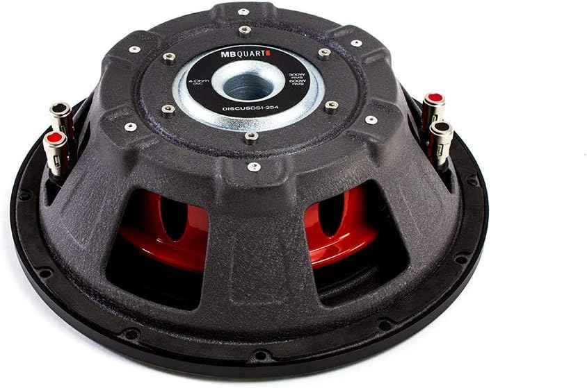 MB Quart DS1-254 Discus Shallow Mount Subwoofer (Black) – 10 Inch Subwoofer, 400 Watts, Car Audio, 2 Inch Voice Coils, UV Rubber Surround, Best in Sealed Enclosures : Electronics