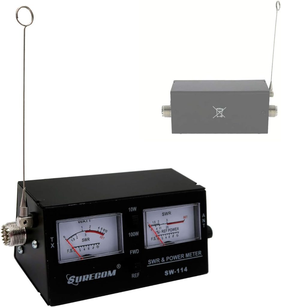 Mcbazel Surecom SW-114 SWR RF Field Strength Test Meter with SO-239 UHF Connector for CB Operation