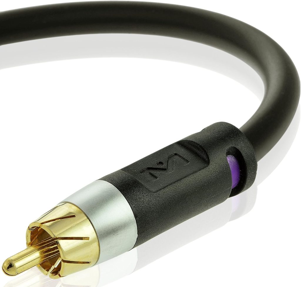 Mediabridge ULTRA Series Subwoofer Cable (25 Feet) - Dual Shielded with Gold Plated RCA to RCA Connectors - Black