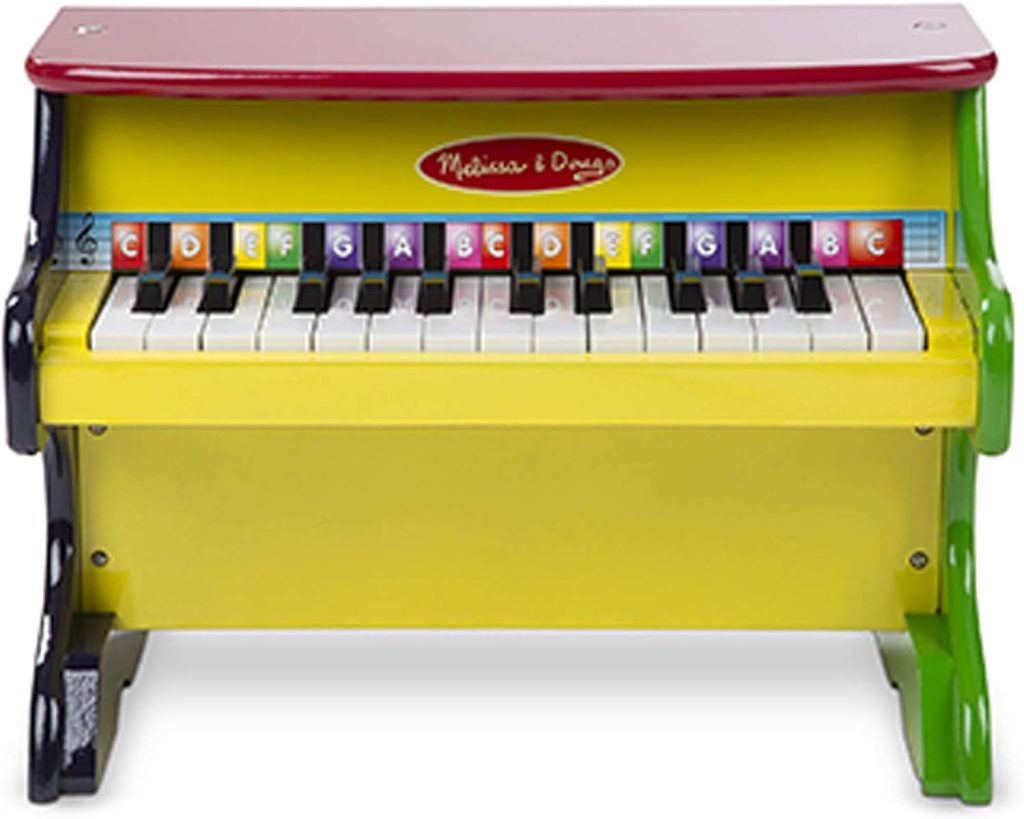 Melissa  Doug Learn-To-Play Piano With 25 Keys and Color-Coded Songbook - Toy Piano For Baby, Kids Piano Toy, Toddler Piano Toys For Ages 3+