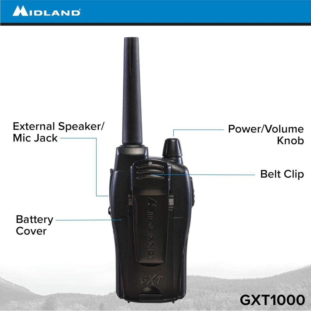 Midland GXT1000VP4 GMRS Radio - 12 Pack Bundle w/Headsets  Chargers