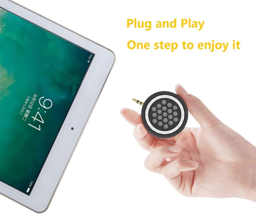 Mini Portable Speaker, 3W Mobile Phone Speaker Line-in Speaker with Clear Bass 3.5mm AUX Audio Interface, Plug and Play for iPhone, iPad, iPod, Tablet, Smartphone
