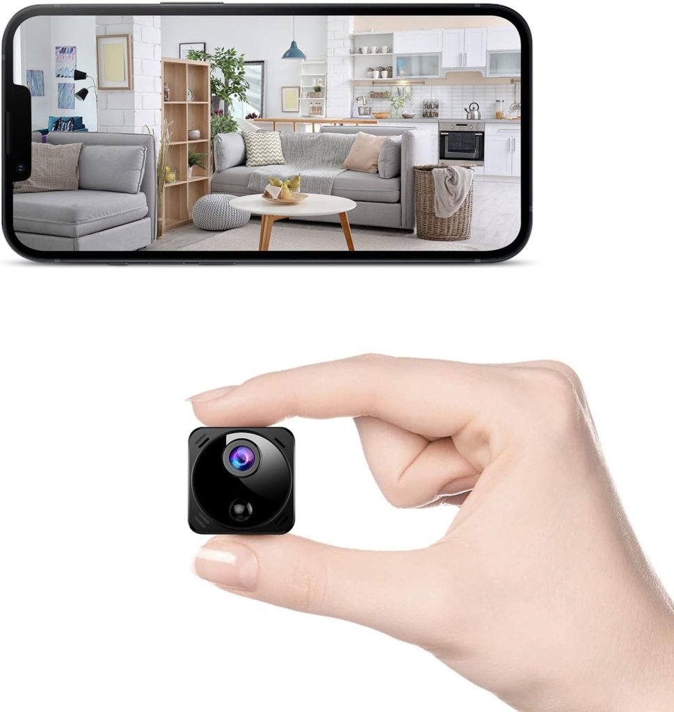 Mini Spy Camera Hidden 4K WiFi Wireless Nanny Cam Small Indoor Home Security Surveillance Cameras Micro Tiny Secret Video Recorder with Phone App Cloud Storage Night Vision Motion Human Detection