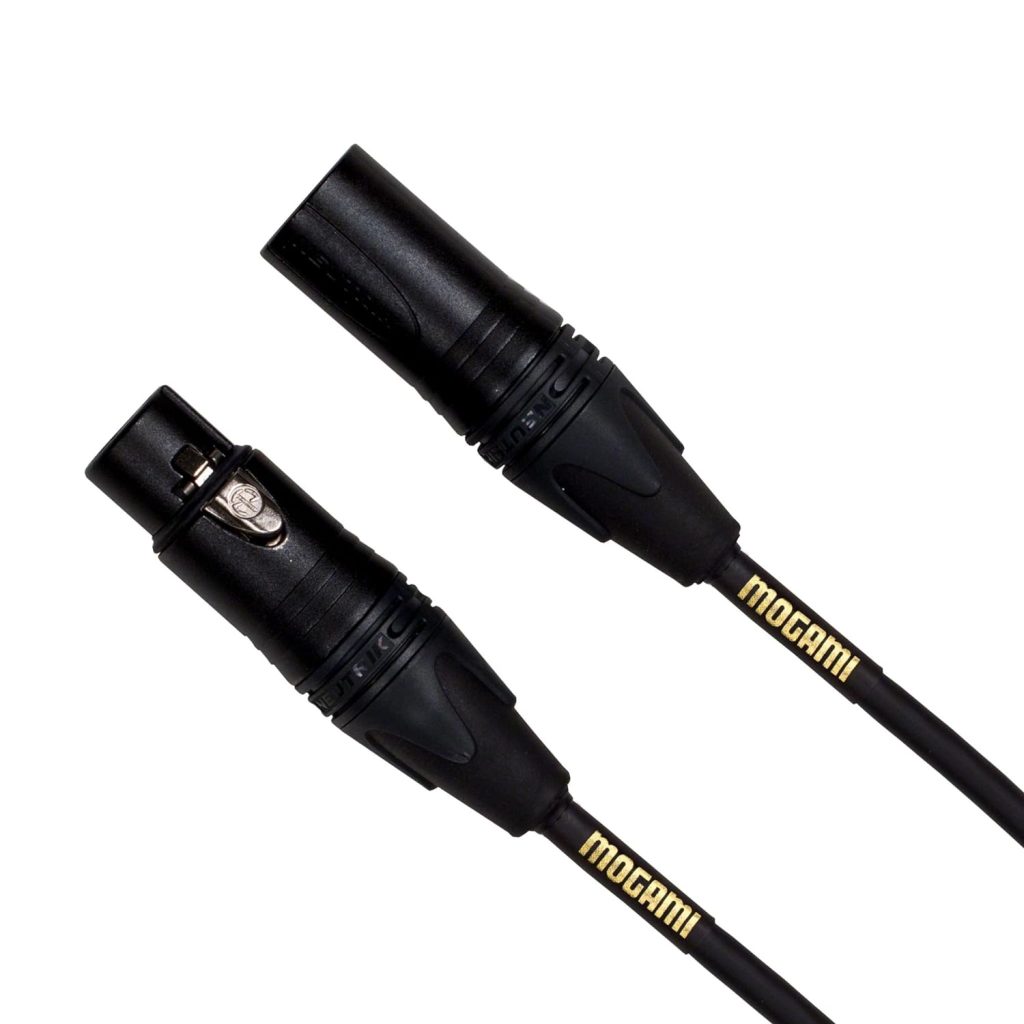 Mogami Gold STUDIO-02 XLR Microphone Cable, XLR-Female to XLR-Male, 3-Pin, Gold Contacts, Straight Connectors, 2 Foot