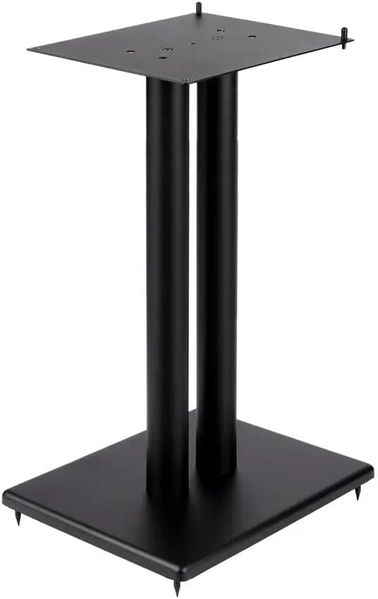 Monolith 28in Steel Speaker Stand with Adjustable Top Plate (Each) Hold Speakers Weighing Up to 75 Pounds, Scratch‑Resistant, Perfect for Center or Bookshelf Speakers