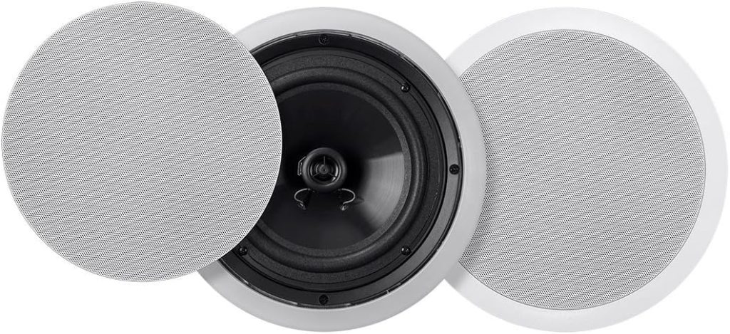 Monoprice Commercial Audio Metro Coax Ceiling Speaker (No Logo) - 8 Inch (Pair) 30W, 70V