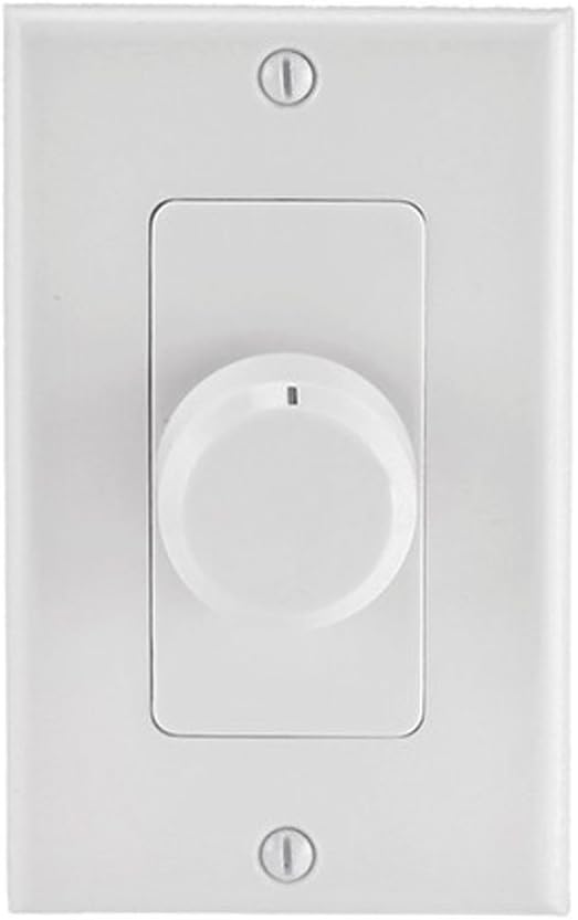 Monoprice Speaker Volume Controller - Rotary Type, 100 Watts Per Channel, 4-16 Ohms, Single Gang, White