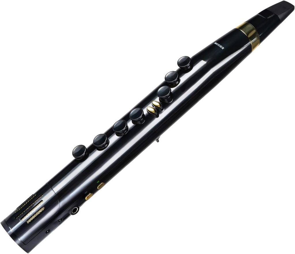 MOOER WI100 Digital Wind Instrument, Mini Electric Saxophone with Three-octave Range, Pitch Shifter and 30 Tones, Black