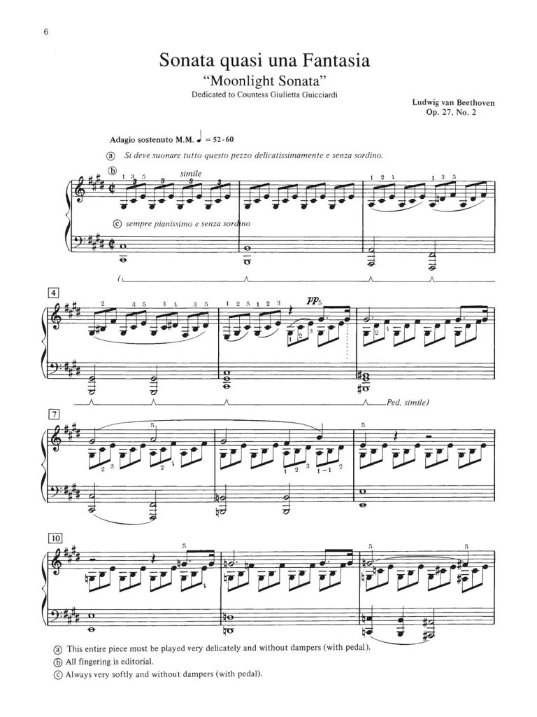 Moonlight Sonata, Op. 27, No. 2 (Complete) (Alfred Masterwork Edition)     Paperback – Illustrated, April 1, 1986
