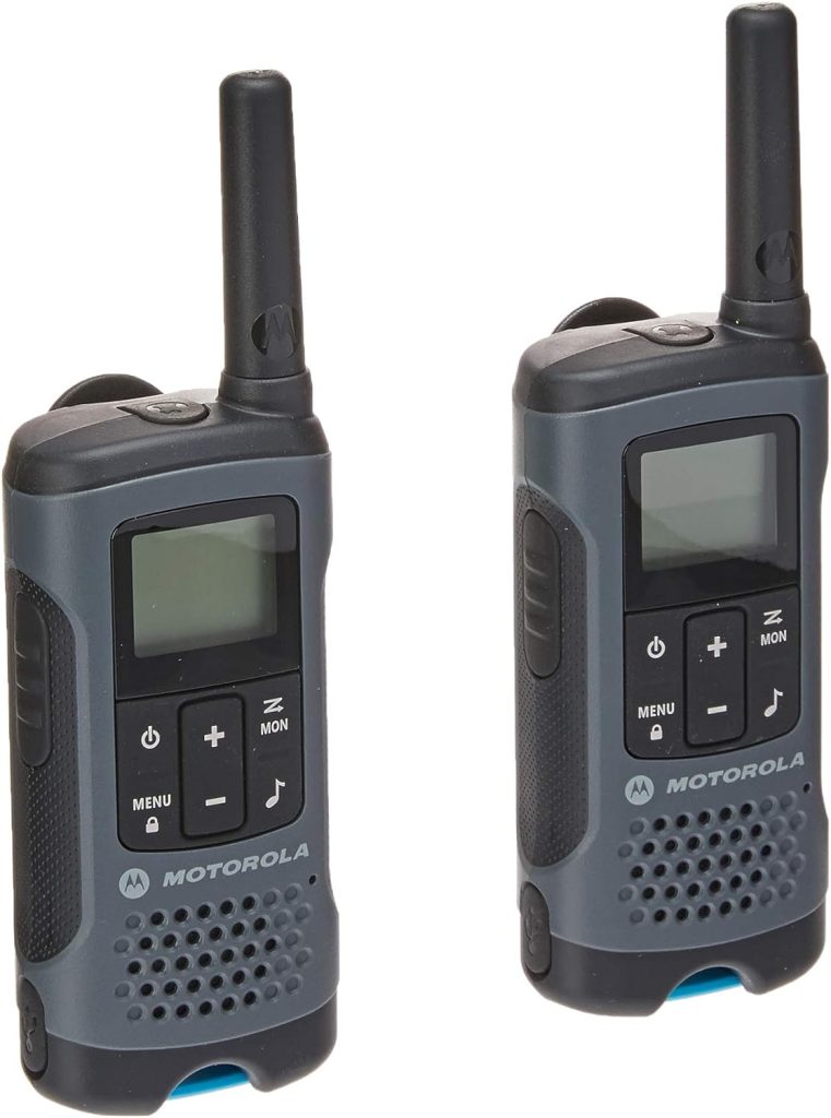 Motorola Solutions, Portable FRS, T200, Talkabout, Two-Way Radios, Rechargeable, 22 Channel, 20 Mile, Dark Gray, 2 Pack