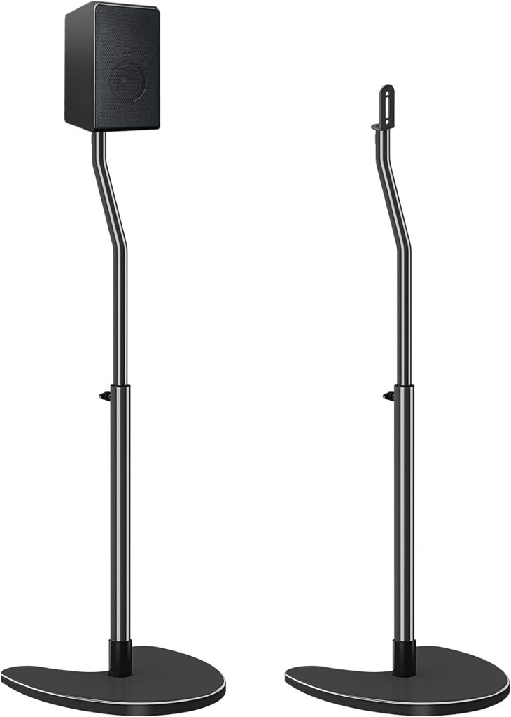 Mounting Dream Speaker Stands Pair, Max 40 Height Adjustable Speaker Stands Mounts,Heavy Duty Base Extendable Tube,11 lbs Capacity Per Stand,Set of 2 Universal Floor Stands (Speakers Not Included)