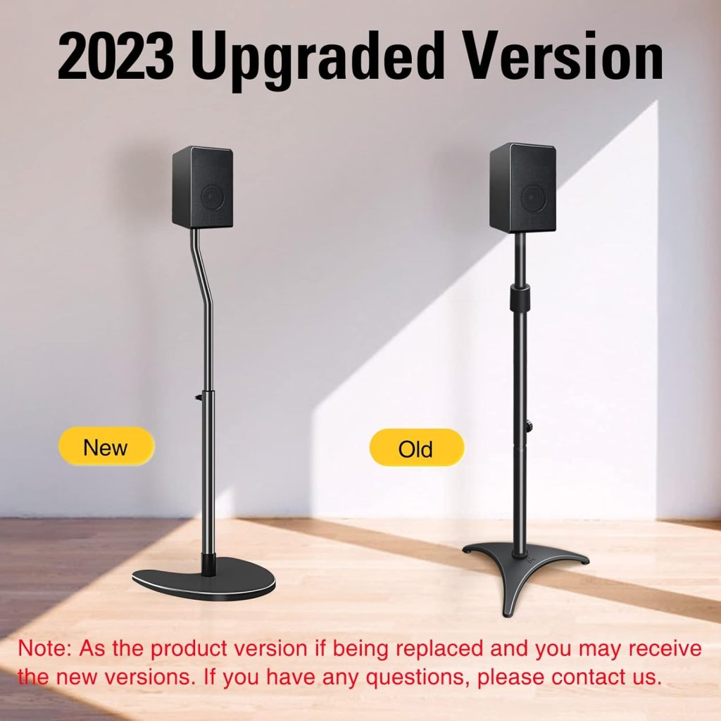 Mounting Dream Speaker Stands Pair, Max 40 Height Adjustable Speaker Stands Mounts,Heavy Duty Base Extendable Tube,11 lbs Capacity Per Stand,Set of 2 Universal Floor Stands (Speakers Not Included)