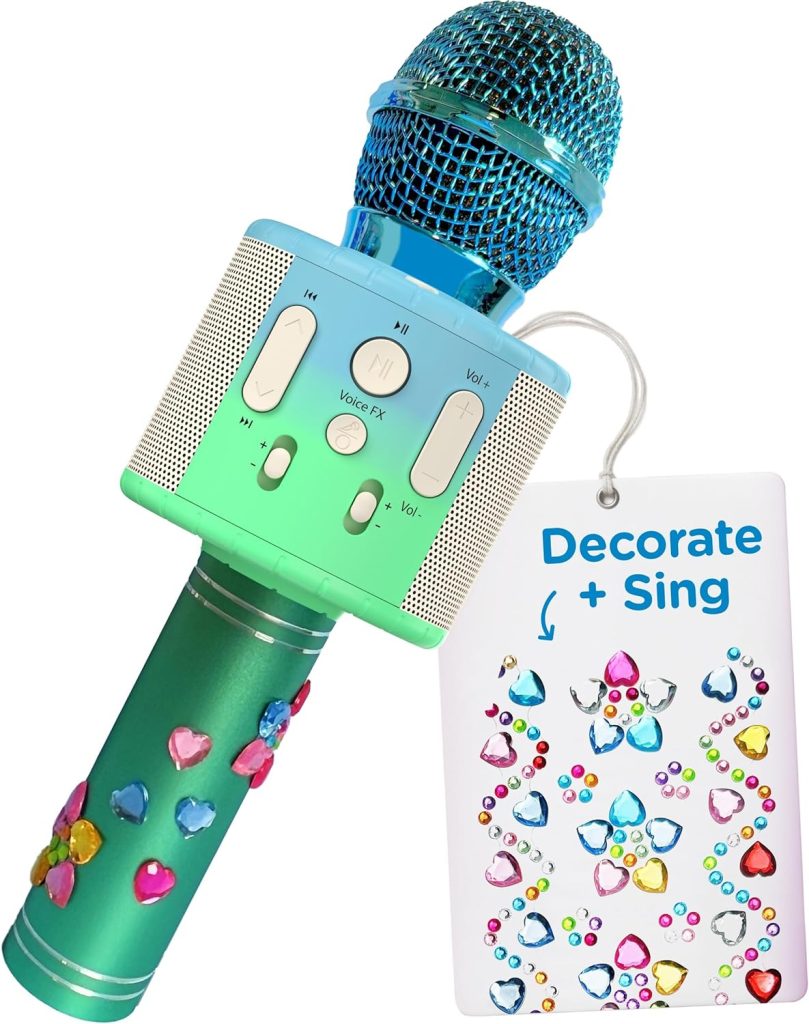  Niskite Wireless Karaoke Microphone for Kids, Gifts for 6 7 8 9 Year  Old Girls, Girl Toys Age 4-12,Birthday Presents for 5 6 Year Old Children  Blue : Toys & Games
