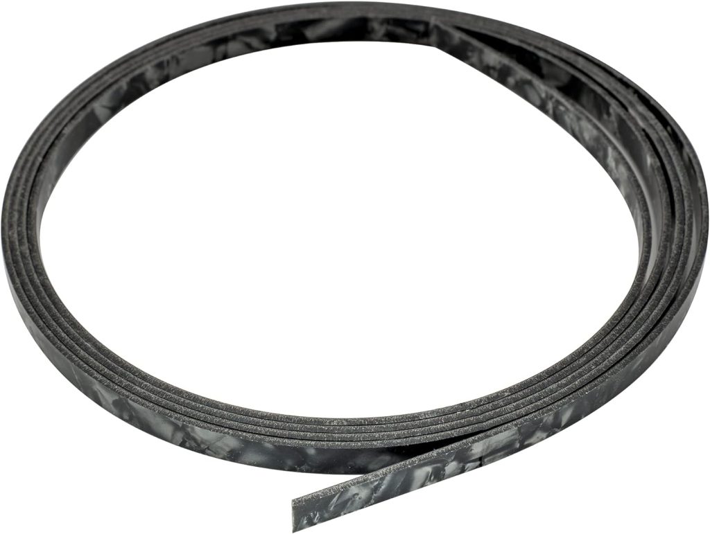 Musiclily 1650x6x1.5mm Plastic Guitar Binding Purfling Strip for Acoustic Classical Guitar Parts, Black Pearl