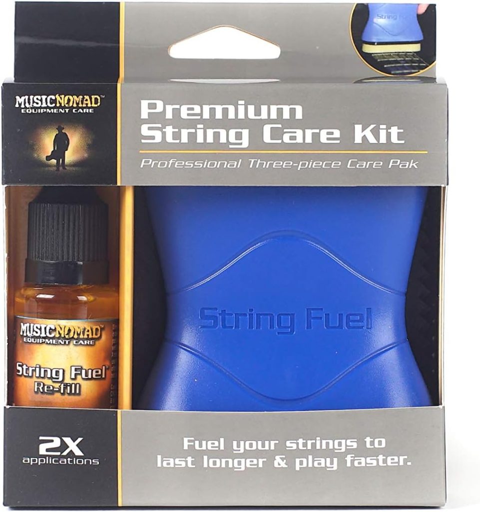 MusicNomad String Fuel Guitar String Cleaner/Lubricant Care Kit-3 Piece (MN145)