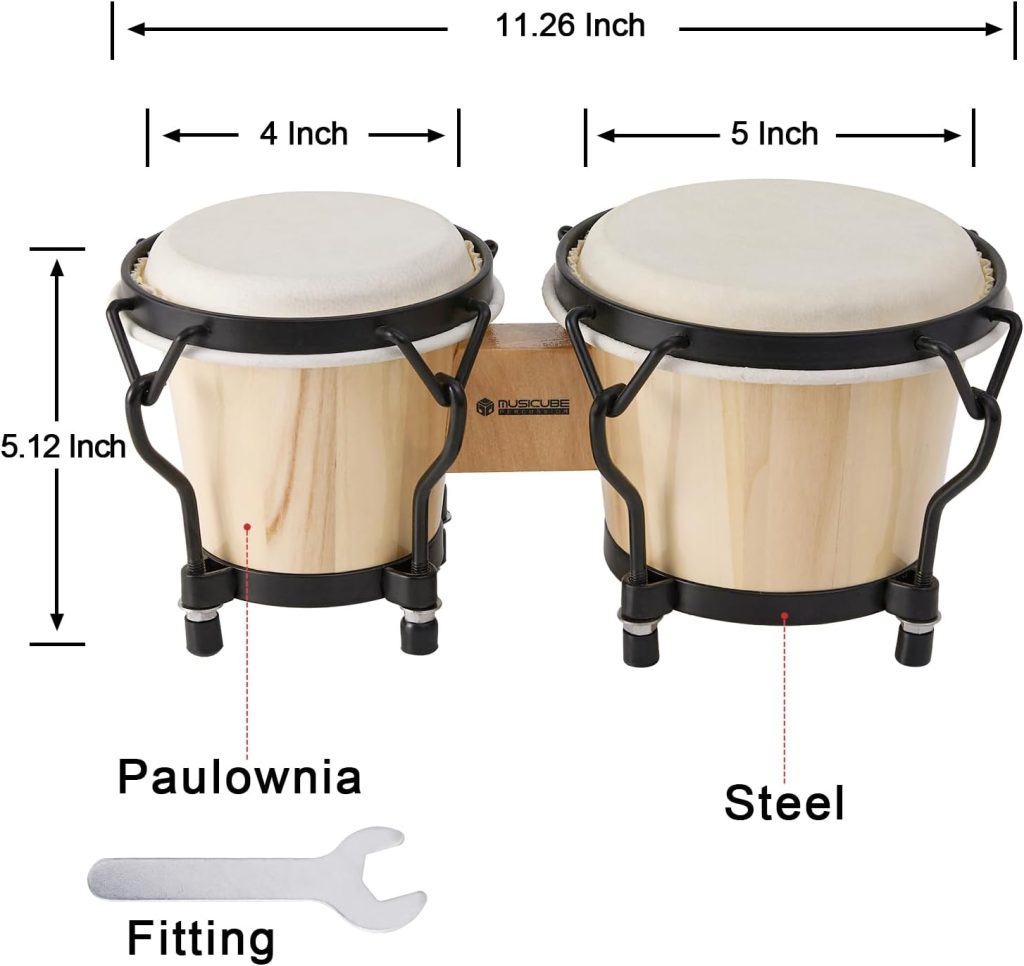  Bongo Drum Set for Adults Kids Beginners Professionals