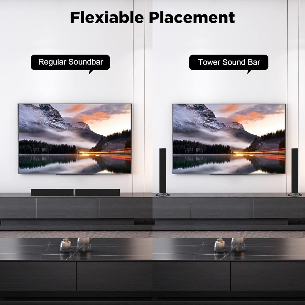 Sound Bars for TV, Bluetooth Soundbar for TV, 50W TV Sound Bar with 4  Drivers and Remote Control, Home Audio TV Speakers Sound Bar with  ARC/Optical/AUX Connect 