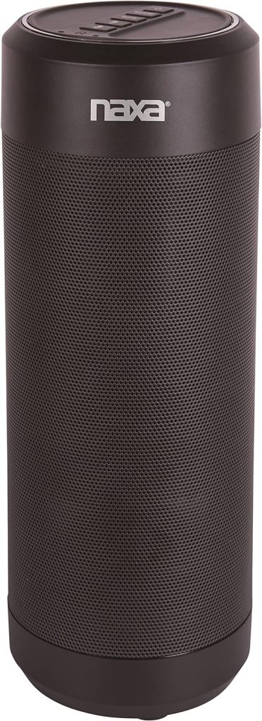 Naxa Electronics NAS-5003 Bluetooth Wireless Speaker with Amazon Alexa Voice Control, Compatible with iPhone and Android, Black