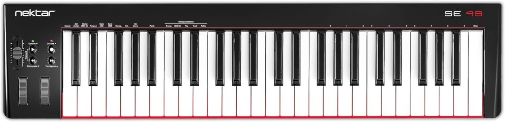 Nektar, 49-Key Midi Controller (SE49),Black white Grey