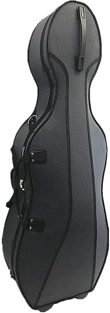 New 4/4 Gray Color Cello Foamed Case with Two Wheels/Extra one Rosin