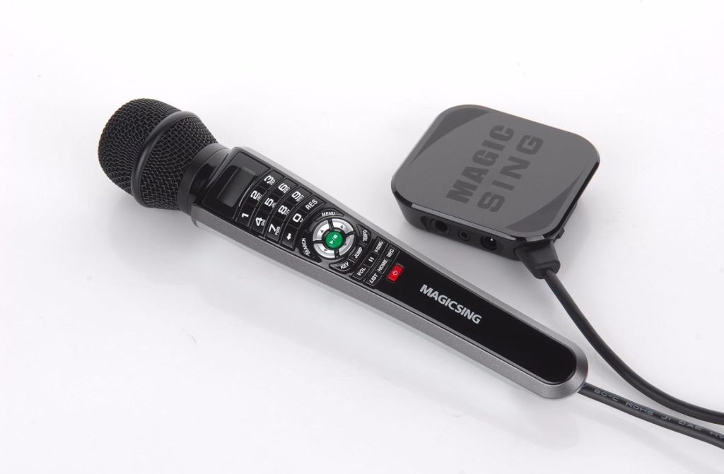 New MagicSing E-1 Smart Home Karaoke System Microphone Stream 10,000+ English/American Songs · Requires WiFi · Free 12-Month Subscription Code for Tagalog Hindi Korean Spanish Russian