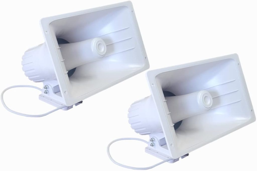 Nippon America 2 Pack PA Power Horn Speaker 100W Indoor Outdoor 100 Watt