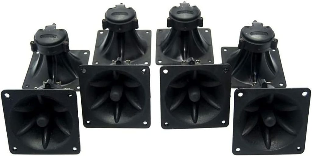 Nippon America 4 Pair of 3.25 x 3.25 Piezo Tweeter Element DJ Speaker Car Audio Square Single Super Horn NTX-1004PZ