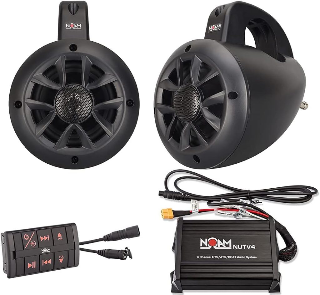 NOAM NUTV4 - Marine Bluetooth ATV/Golf Cart/UTV Speakers Stereo System