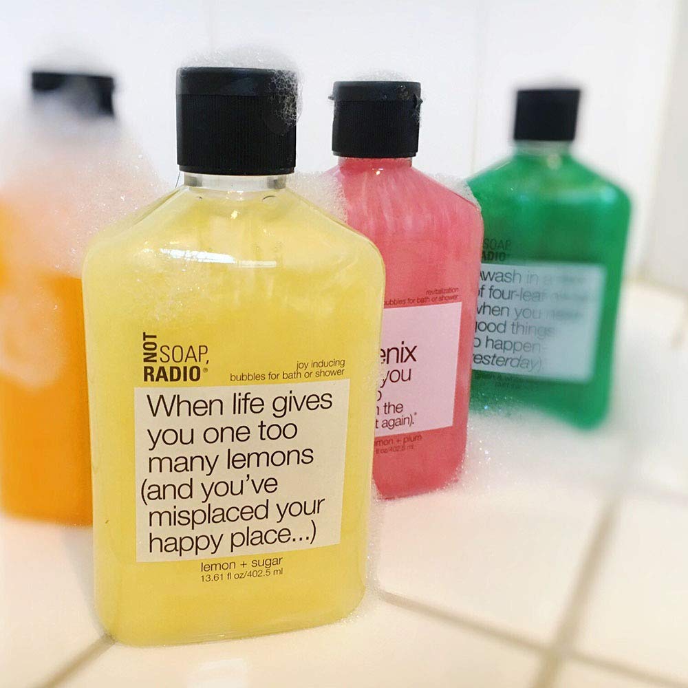 Not Soap, Radio When Life Gives You One Too Many Lemons | Lemon Body Wash with Organic Coconut Oil and Lemon Essential Oil, Moisturizing Body Wash for Women and Men | Paraben and Sulfate Free