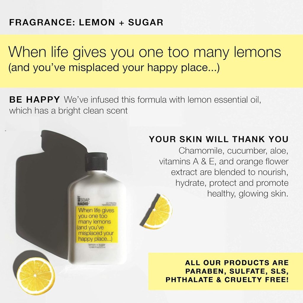 Not Soap, Radio When Life Gives You One Too Many Lemons | Lemon + Sugar | Hand Body Lotion