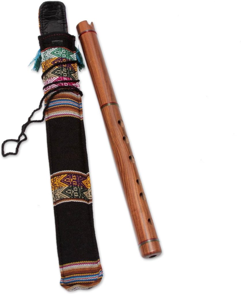 NOVICA Decorative Wood Traditional Peruvian Quena Flute, Brown, Jacaranda