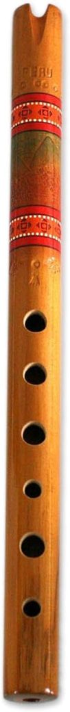 NOVICA Handcrafted Wood Andean Quena Flute with Carrying Case, Peace Flute