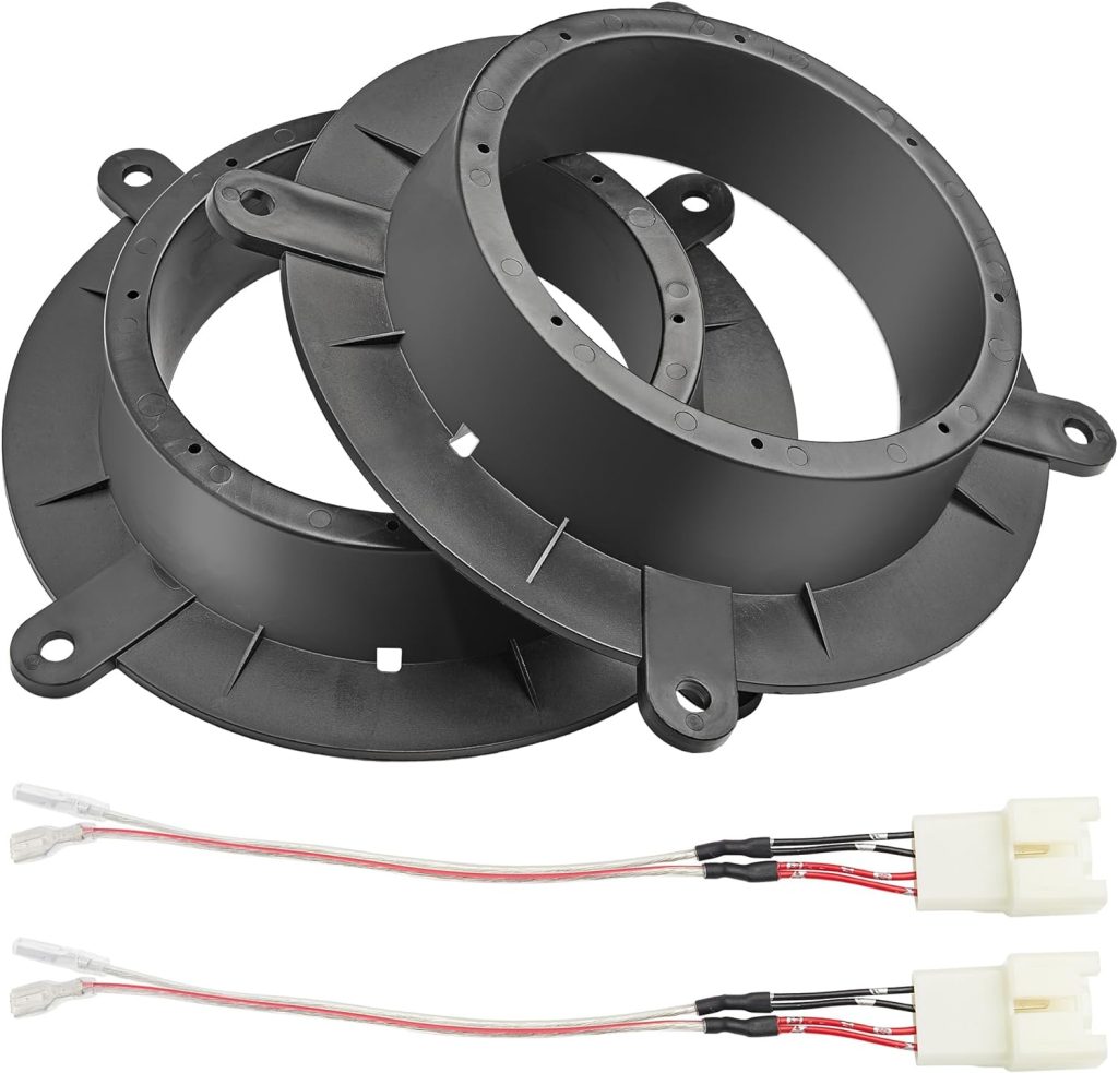 NuIth Replacement 82-7501 Speaker Spacer Adapter W/ 72-5602 Speaker Wiring Harness for Mazda 3 6 CX-5 CX-9 2013-2020 6-6.75 inch Install Bose Front Door Speaker Subwoofer Adapter