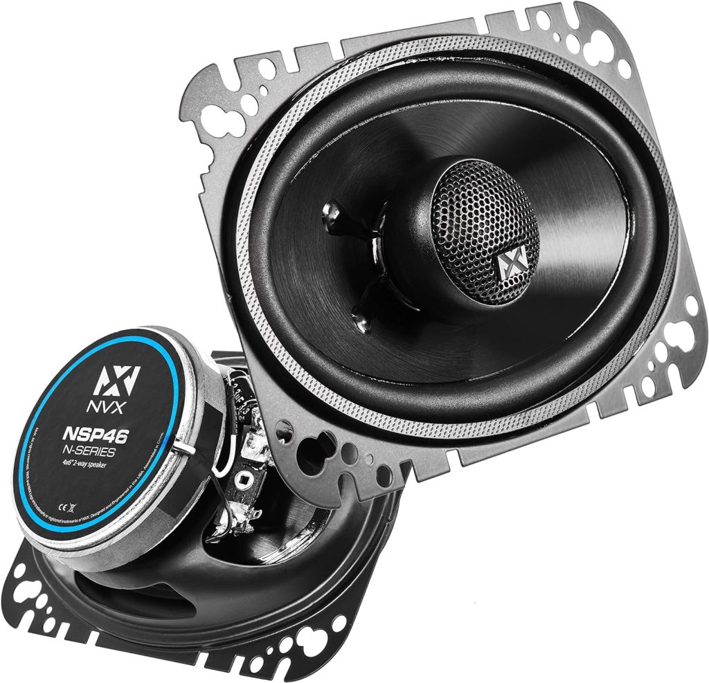 NVX NSP35 3.5” 140W Peak (70W) RMS N-Series 2-Way Coaxial Speakers with 3/4” Silk Dome Tweeters (Pair)