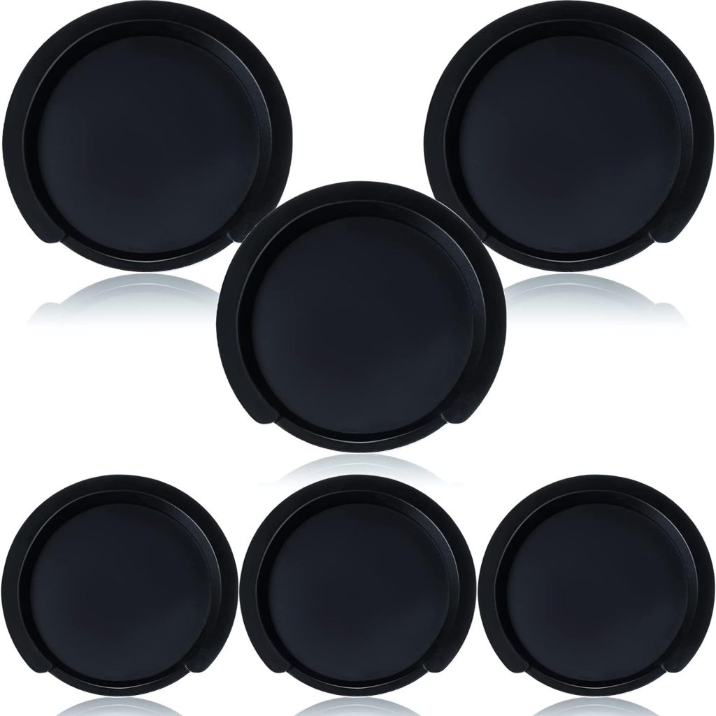OBANGONG 6pcs Guitar Sound Cover, Guitar Sound hole Cover Round Black, Acoustic Electric Guitar Mute Feedback Buster Soundhole Cover Accessory for 38 39 40 41 Inch Acoustic Guitar