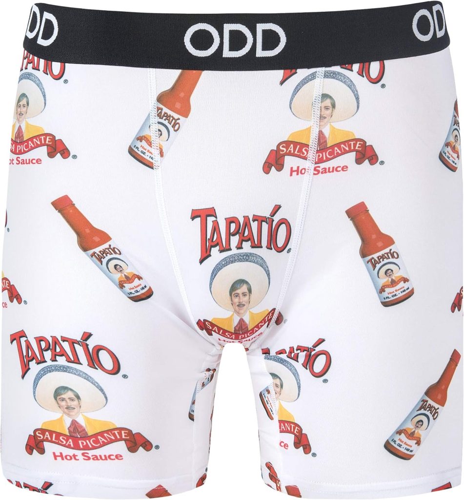 Odd Sox Mens Funny Underwear Boxer Briefs, Popular Condiments  Hot Sauce Prints