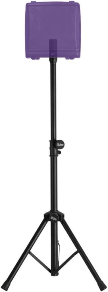 On-Stage SSAS7000B Mini Adjustable Speaker Stand (Folding, Portable, PA Loudspeaker Setup, Tripod Base, Nonslip Rubber Feet, Adjustable Height, 1 3/8″ Mounting Pole, 60 lb Capacity, Aluminum, Black)
