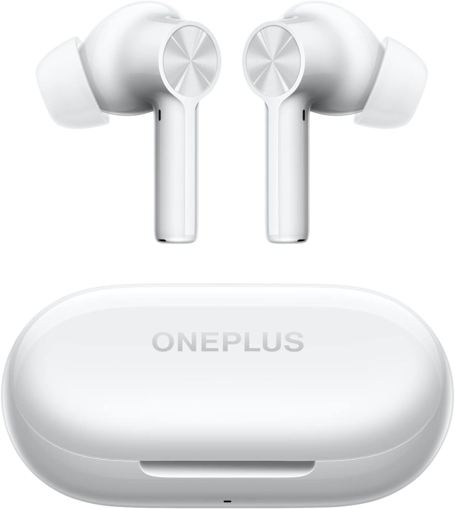 OnePlus Buds Z2 True Wireless Earbud Headphones-Touch Control with Charging Case,Active Noise Cancellation,IP55 Waterproof Stereo Earphones for Home,Sport, Pearl White