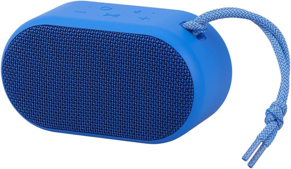 onn. Portable Waterproof Rugged Bluetooth Speaker, Cobalt