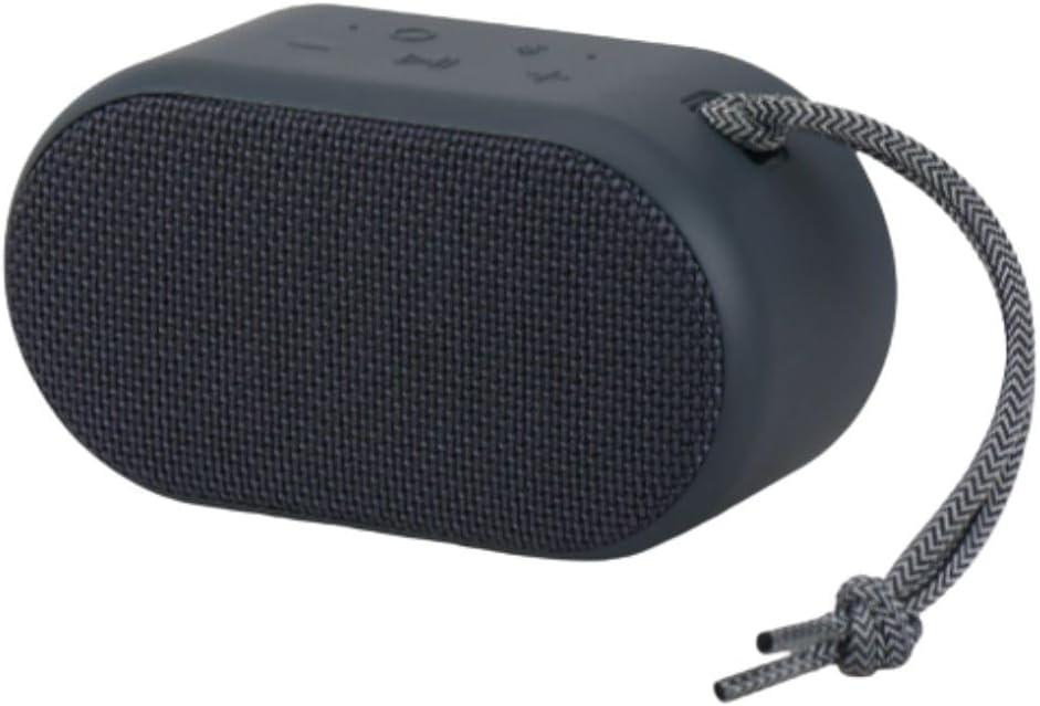 onn. Portable Waterproof Rugged Bluetooth Speaker Dark Grey Black