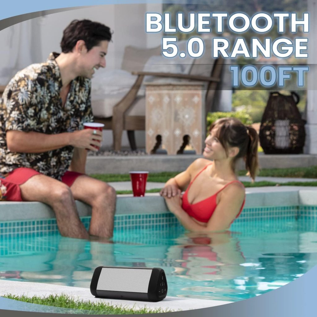 OontZ Ultra Bluetooth Speaker, Dual Edition Waterproof Bluetooth Speaker, Aux input, 14 Watts, Surround Sound, Rich Bass, Portable Wireless Speaker, Indoor Outdoor Speaker 20 hrs playtime (Black-Dual)