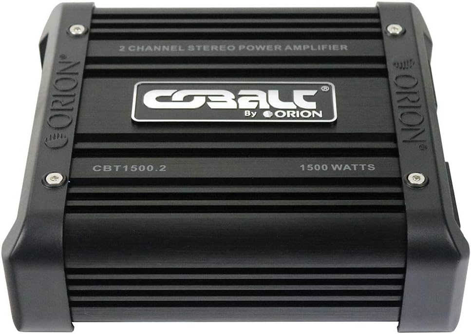Orion Cobalt 2 channel amplifier – Class A/B Dual channel Amplifier 750W RMS 1500W Max, Car Electronics Car Audio Subwoofer 2 Ohm Stable Bass Boost MOSFET Full Range Amplifier for Car Speakers Sub Amp