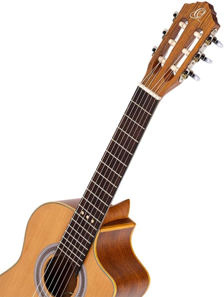 Ortega Guitars Requinto Series Pro 6 String Acoustic-Electric Guitar, Right (RQ39E)
