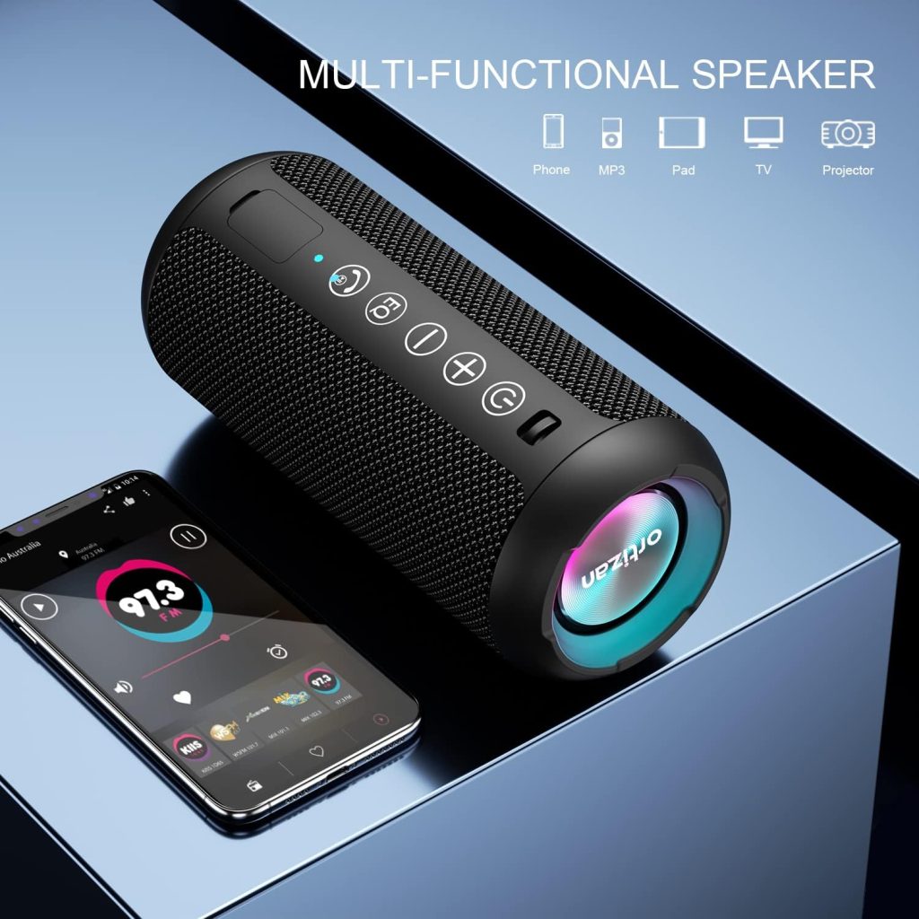 Ortizan Portable Bluetooth Speaker, IPX7 Waterproof Wireless Speaker with 24W Loud Stereo Sound, Outdoor Sport Speakers with Bluetooth 5.0, 30H Playtime,66ft Bluetooth Range,TWS Pairing for Home,Party : Electronics