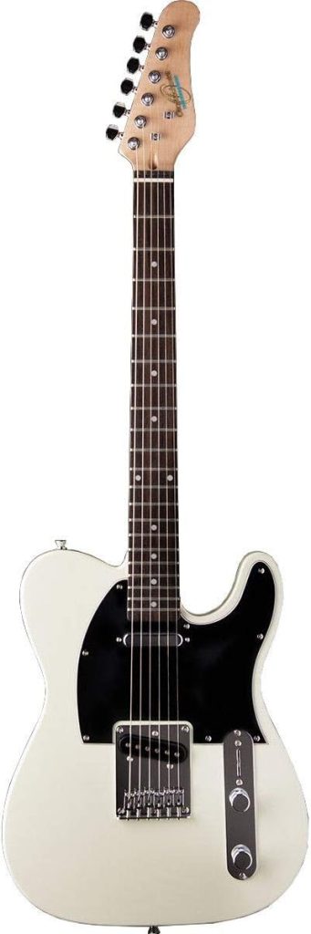 Oscar Schmidt 6 String Single Cutaway Electric Guitar. Black, Right, (OS-LT-BK-A)